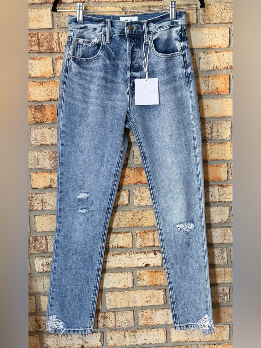 Pistola jeans high rise straight button fly 24 NWT